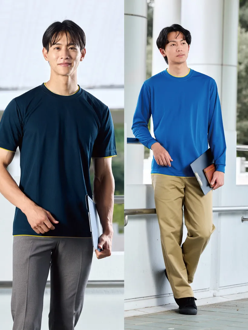 接触冷感レイヤードTシャツ